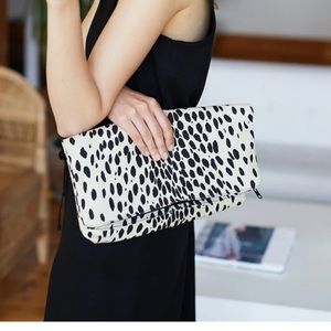 Emerson Fry Fold Over Leopard Print Clutch